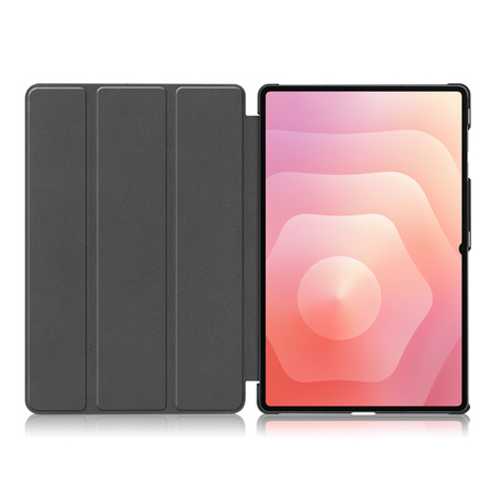 Etui z klapką Bizon Case Tab Croc do Galaxy Tab S11 Ultra, ciemnozielone