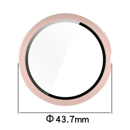 Etui ze szkłem do zegarka Bizon Case Watch Adamo do Google Pixel Watch 3 41mm, różowe