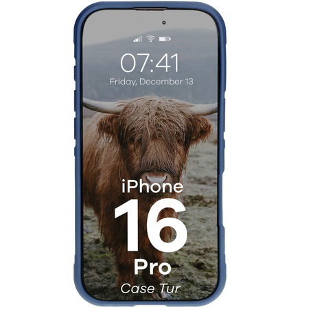 Pancerne etui Bizon Case Tur do iPhone 16 Pro, granatowe