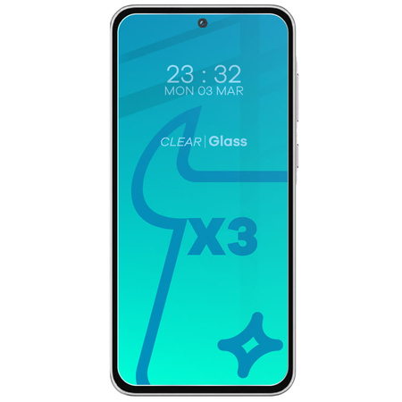 3x Szkło + szybka na aparat BIZON Clear 2 Pack do Galaxy A55 5G