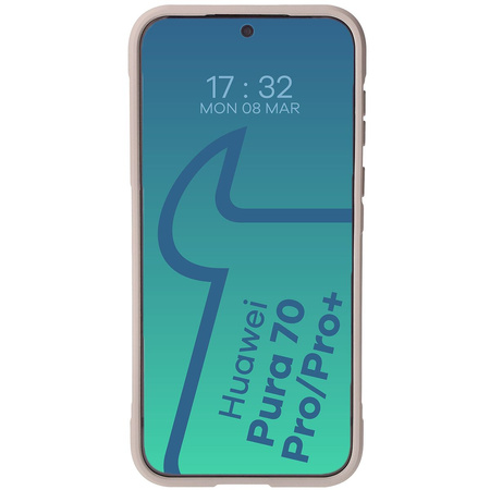 Pancerne etui Bizon Case Tur do Huawei Pura 70 Pro / Pro+, jasnoszare