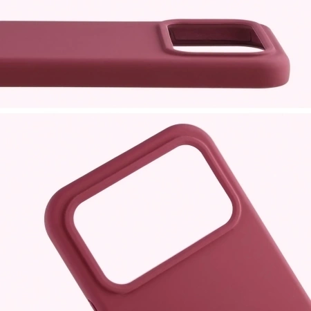 Silikonowe etui Bizon Soft Case do Xiaomi POCO F8 Ultra, ciemnofioletowe