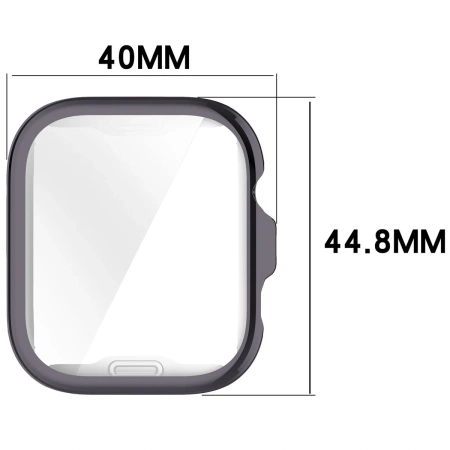 Etui z osłoną ekranu Bizon Case Watch Felipe do Huawei Watch Fit 4, szare