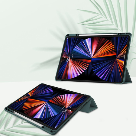 Etui Bizon Case Tab Clear Matt do iPad Pro 12.9 2022/2021/2018, ciemnozielone