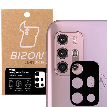 Szkło na aparat Bizon Glass Silk Lens dla Moto G10/ G20/ G30, 2 sztuki