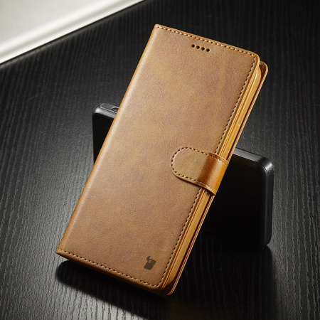 Etui Bizon Case Wallet do iPhone 14 Pro, jasnobrązowe