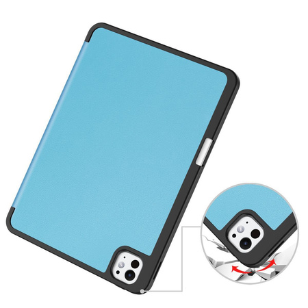 Etui Bizon Case Tab Lizard do iPad Pro 11" 5 gen. 2024, błękitne