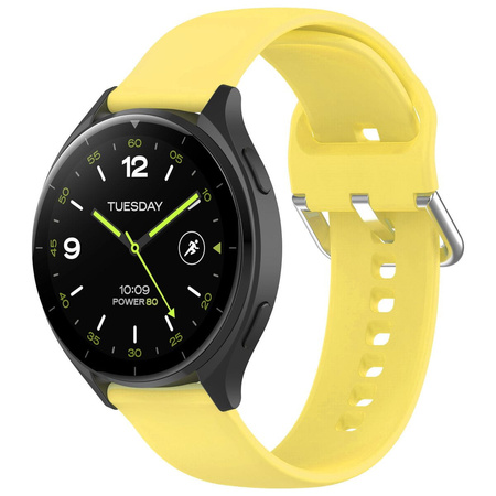 Pasek Bizon Strap Watch Silicone Pro N do Xiaomi Watch 2, żółty