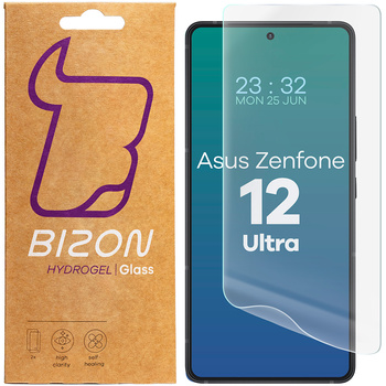 Folia hydrożelowa na ekran Bizon Glass Hydrogel Front Duo do Asus Zenfone 12 Ultra, 2 sztuki