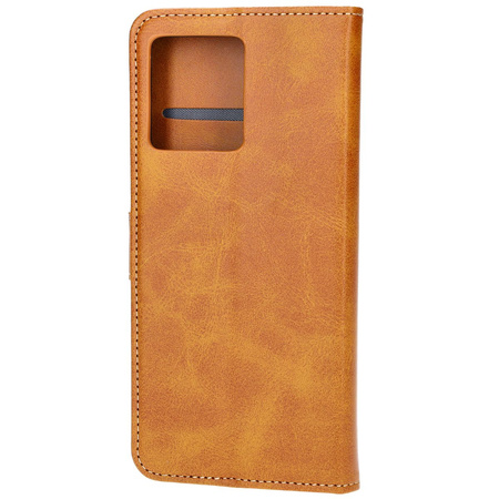 Etui z klapką Bizon Case Pocket do Motorola Edge 50 Pro, brązowe