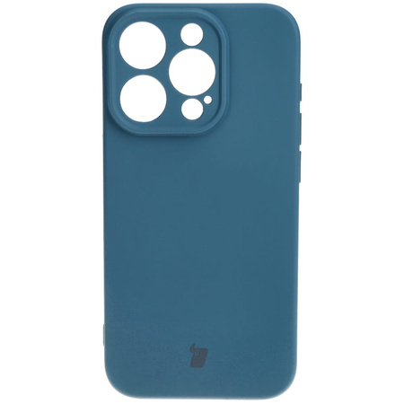 Etui Bizon Case Silicone do iPhone 15 Pro, granatowe