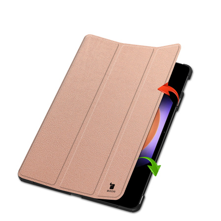 Etui Bizon Case Tab Croc do Xiaomi Pad 6S Pro, różowozłote
