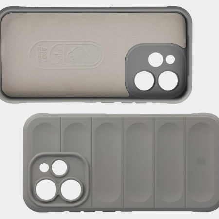 Pancerne etui Bizon Case Tur do Oppo Reno 15 Pro, jasnoszare