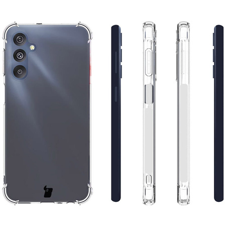 Etui + 2x szkło + obiektyw Bizon Case Clear Pack do Galaxy M34 5G, przezroczyste