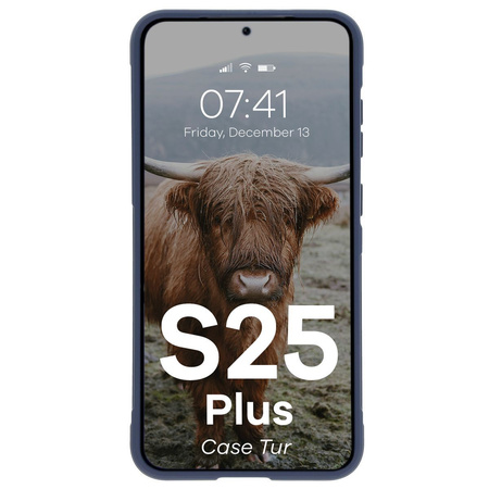 Pancerne etui Bizon Case Tur do Galaxy S25 Plus, granatowe