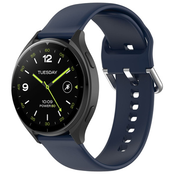 Pasek silikonowy do smartwatcha, Bizon Strap Watch Silicone Pro N, Quick Release 22 mm, granatowy