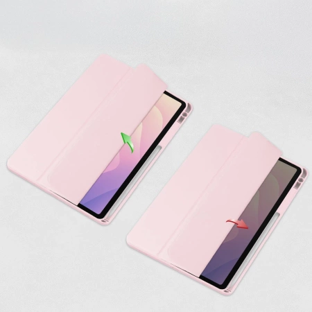 Etui z klapką Bizon Case Tab Clear Matt do Galaxy Tab S11, różowe