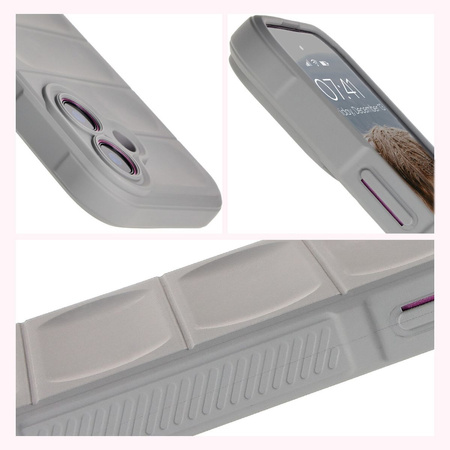 Pancerne etui Bizon Case Tur do iPhone 16 Plus, jasnoszare