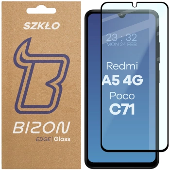 Szkło hartowane Bizon Glass Edge 2 do Xiaomi Redmi A5 4G/Poco C71, czarna ramka