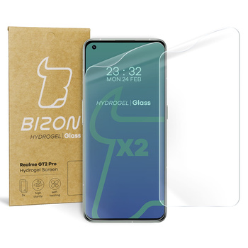 Folia hydrożelowa na ekran Bizon Glass Hydrogel, Realme GT2 Pro, 2 sztuki