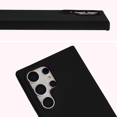 Silikonowe etui Bizon Soft Case do Galaxy S24 Ultra, czarne