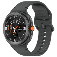 Silikonowy pasek Bizon Strap Watch Silicone G do Galaxy Watch 8 40 mm / 44 mm / 8 Classic 46 mm, szary