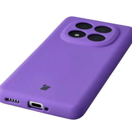 Silikonowe etui Bizon Soft Case do Xiaomi Redmi Note 14 Pro Plus 5G, fioletowe