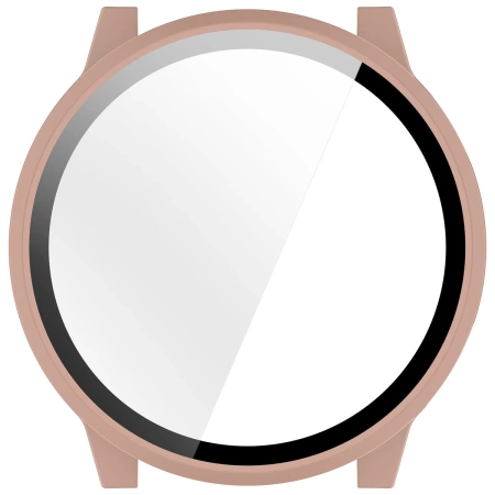 Etui ze szkłem do zegarka Bizon Case+Glass Watch do Garmin Venu 4 41 mm, różowe