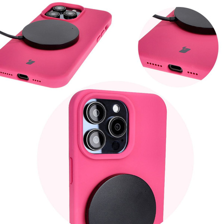 Etui silikonowe Bizon Soft Case do iPhone 14 Pro Max, fuksja