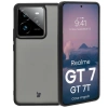 Etui Bizon Case Angelo do Realme GT 7 / 7T, półprzezroczyste z czarną ramką