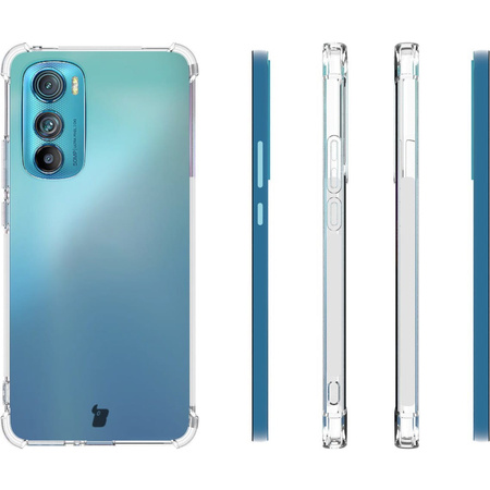 Etui + 2x szkło + obiektyw Bizon Case Clear Pack do Moto Edge 30, przezroczyste
