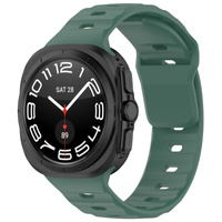 Silikonowy pasek Bizon Strap Watch Silicone G do Galaxy Watch Ultra 2 / 1, ciemnozielony