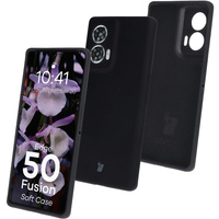 Silikonowe etui Bizon Soft Case do Motorola Edge 50 Fusion, czarne