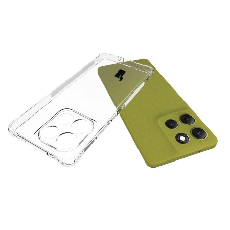 Elastyczne etui + 2x folia na ekran Bizon Case Clear Pack do Motorola Moto G86 5G