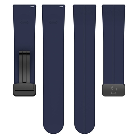 Silikonowy pasek Bizon Strap Watch Silicone L 22 mm do smartwatcha, granatowy