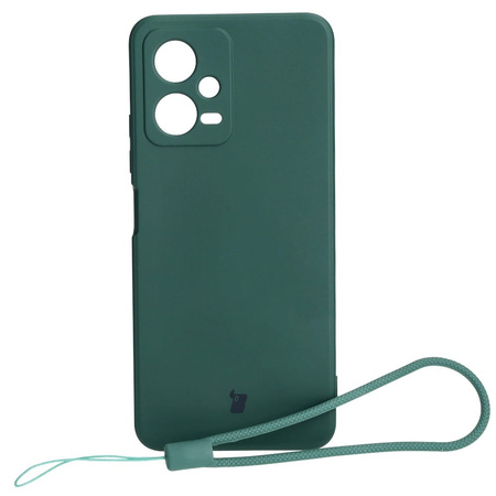 Etui Bizon Case Silicone Sq do Xiaomi POCO X5, Redmi Note 12 5G, ciemnozielone
