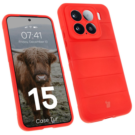 Pancerne etui Bizon Case Tur do Xiaomi 15, czerwone