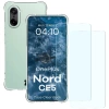 Elastyczne etui + 2x szkło hartowane Bizon Case Clear Pack do OnePlus Nord CE5 5G