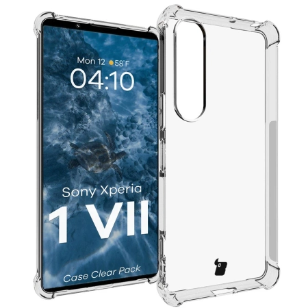 Etui + 2x szkło hartowane + szkiełko na obiektyw Bizon Case Clear Pack do Sony Xperia 1 VII
