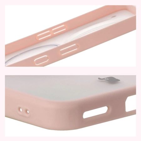 Etui z pierścieniem magnetycznym Bizon Case MatteO do Nothing Phone (3a) Pro, przydymione-różowe