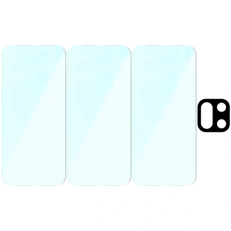 3x Szkło hartowane + szybka na aparat Bizon Glass Clear Pack do OnePlus 15