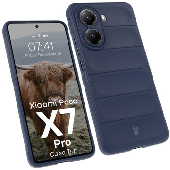 Pancerne etui Bizon Case Tur do Xiaomi Poco X7 Pro, granatowe