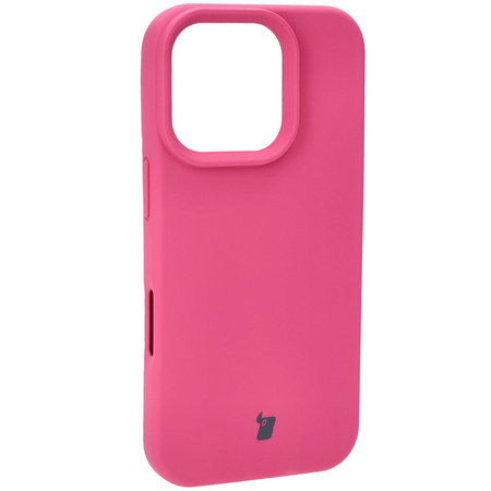 Silikonowe etui Bizon Soft Case do iPhone 16 Pro, fuksja