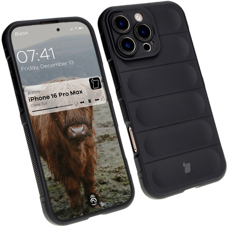 Pancerne etui Bizon Case Tur do iPhone 16 Pro Max, czarne