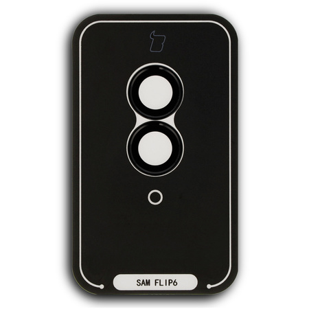 Szkło hartowane na aparat z aplikatorem Bizon Glass Snap Lens do Galaxy Z Flip6, 1 zestaw, czarna ramka