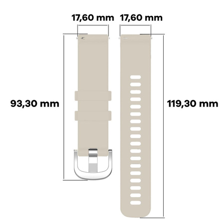 Pasek Bizon Strap Watch Silicone Pro do Huawei Watch GT 5 Pro 42mm/GT 5 41mm/GT 4 41mm, jasnoszary