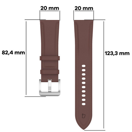 Pasek Bizon Strap Watch Casual do Galaxy Watch FE/7/6/6 Classic/5/5Pro/4/4 Classic, ciemnobrązowy