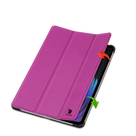 Etui z klapką Bizon Case Tab Croc do Xiaomi Pad 7 / 7 Pro, fioletowe