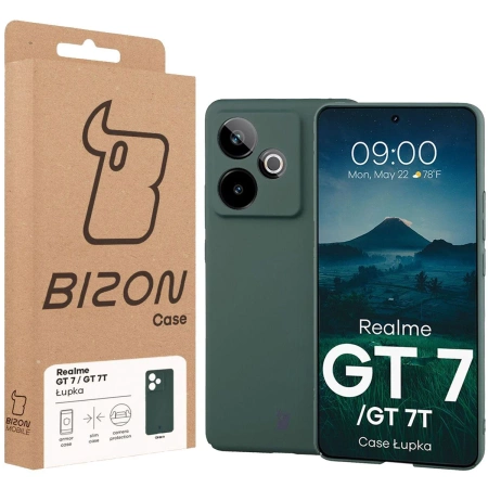 Etui Bizon Case Łupka do Realme GT 7 / 7T, zielone