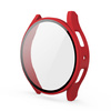 Etui Bizon Case+Glass do Galaxy Watch FE / 5 / 4 40mm, czerwone